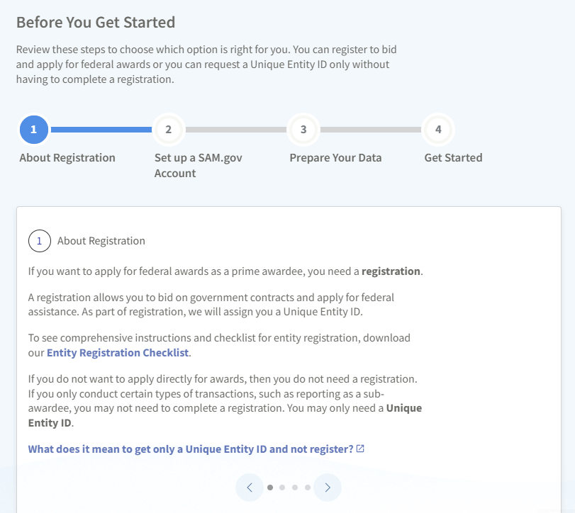 Register in SAM.gov