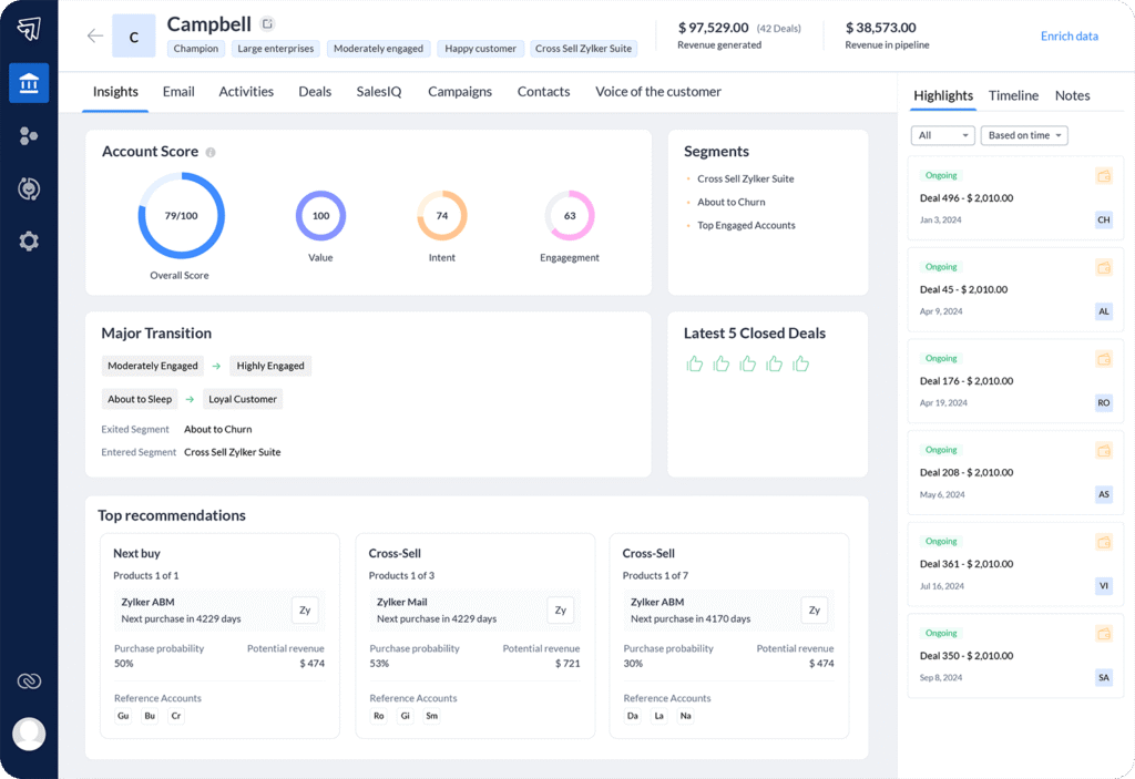 6 Best Ai CRM for Government Contractors - Win More Govcon 6 Zoho CRM for GovCon