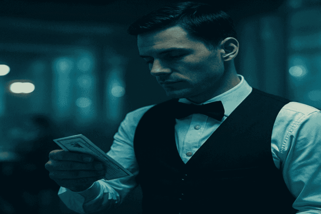 waiter taking tips-min