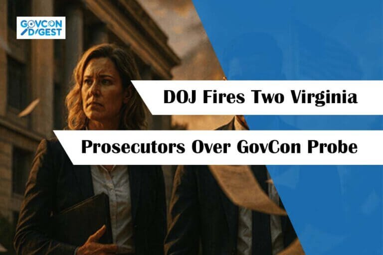 DOJ Fires Two Virginia Prosecutors Over GovCon Probe