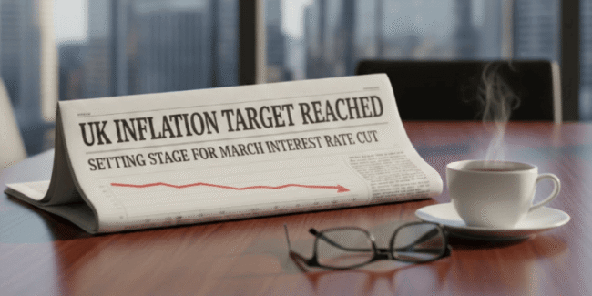UK Inflation Target Reached Setting Stage for March Interest Rate Cut