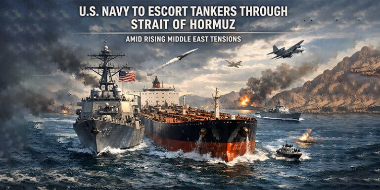 The US Navy might escort tankers through Strait of Hormuz