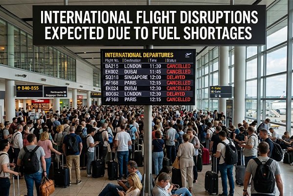 International flight disruptions expected due to fuel shortages