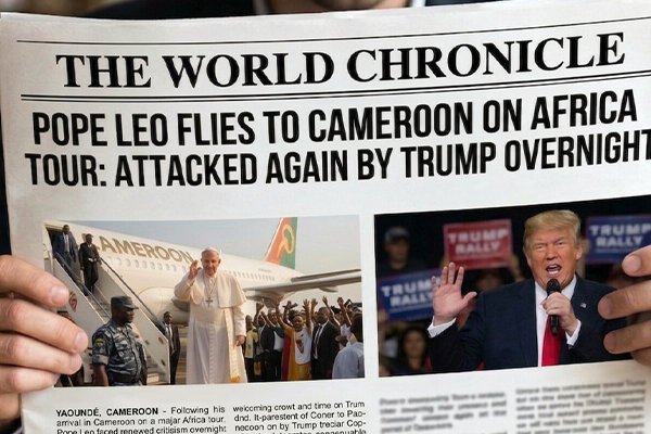 Pope Leo flies to Cameroon on Africa Tour: Attacked again by Trump overnight