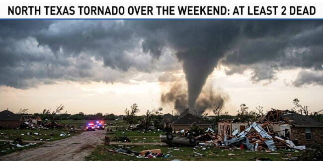 North Texas tornado over the weekend: At least 2 dead
