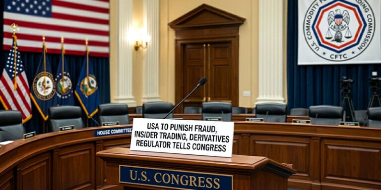 USA to punish fraud, insider trading,derivatives regulator tells Congress