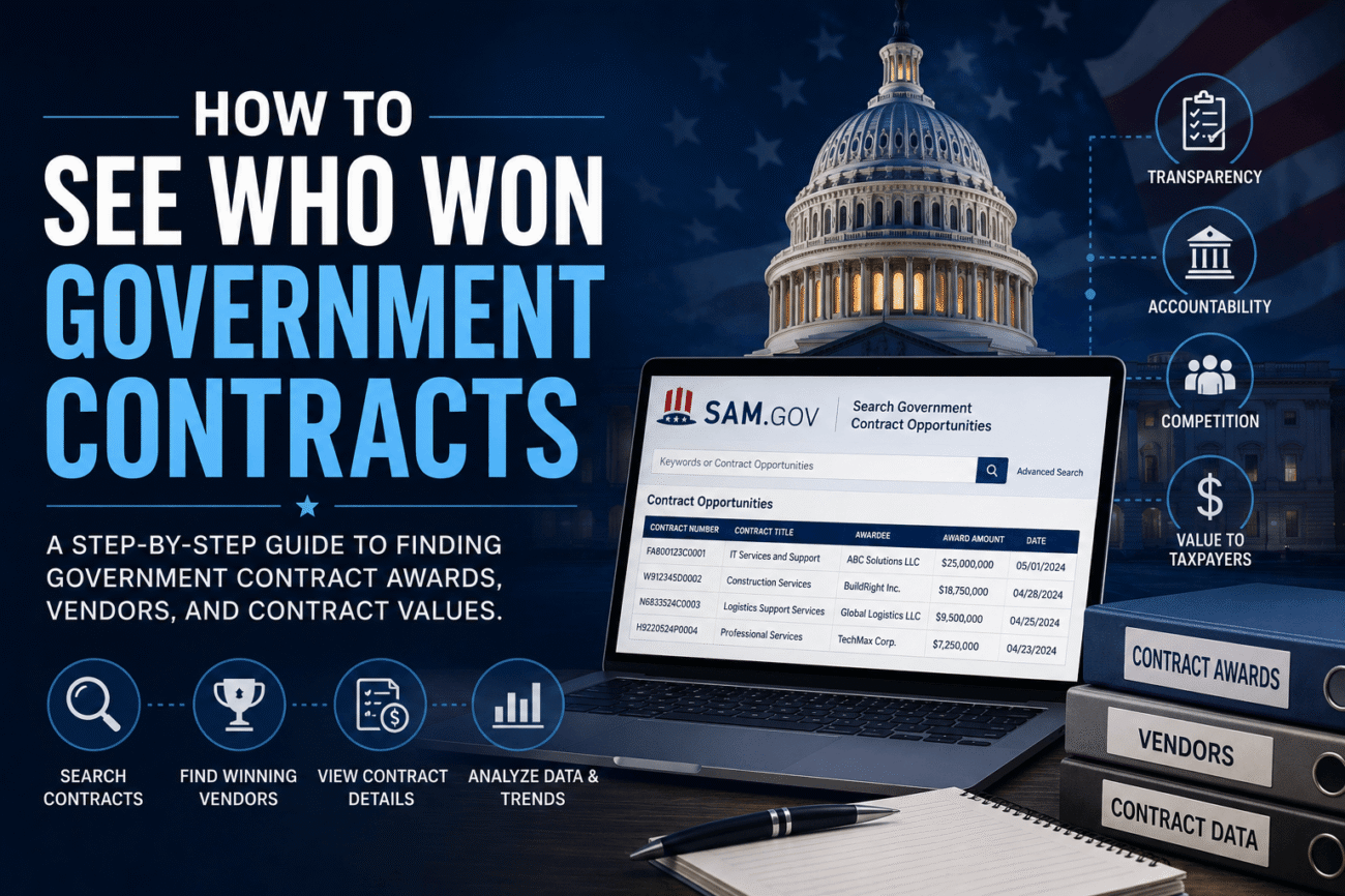 How to See Who Won Government Contracts.