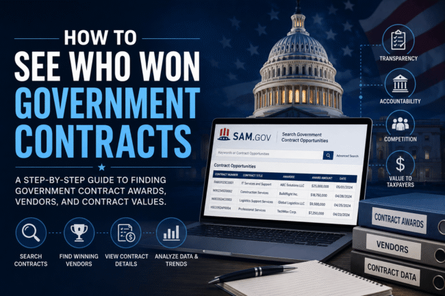 How to See Who Won Government Contracts.