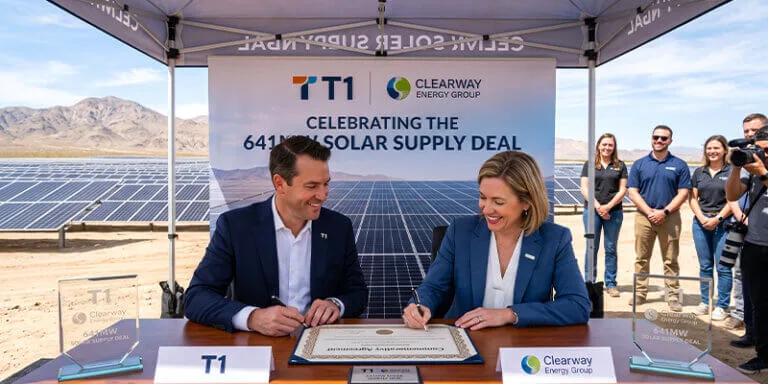T1, Clearway Sign 641MW Solar Supply Deal